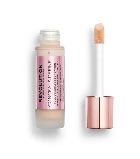 Тональный крем F3, 23 мл Makeup Revolution, Conceal & Define
Тональный крем F3, 23 мл Makeup Revolution, Conceal & Define