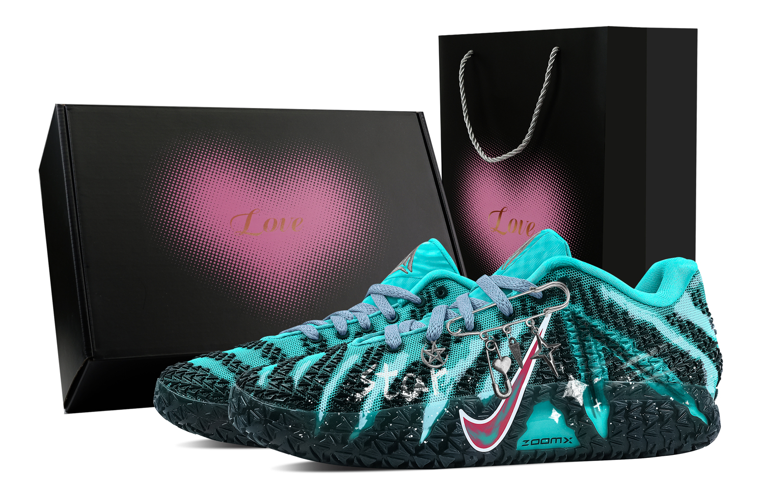 Nike Кроссовки баскетбольные низкие Ja Morant 3 Cosmic Star Halo, Heart Box Rebound Grip мужские бело-зеленые
Nike Кроссовки баскетбольные низкие Ja Morant 3 Cosmic Star Halo, Heart Box Rebound Grip мужские бело-зеленые