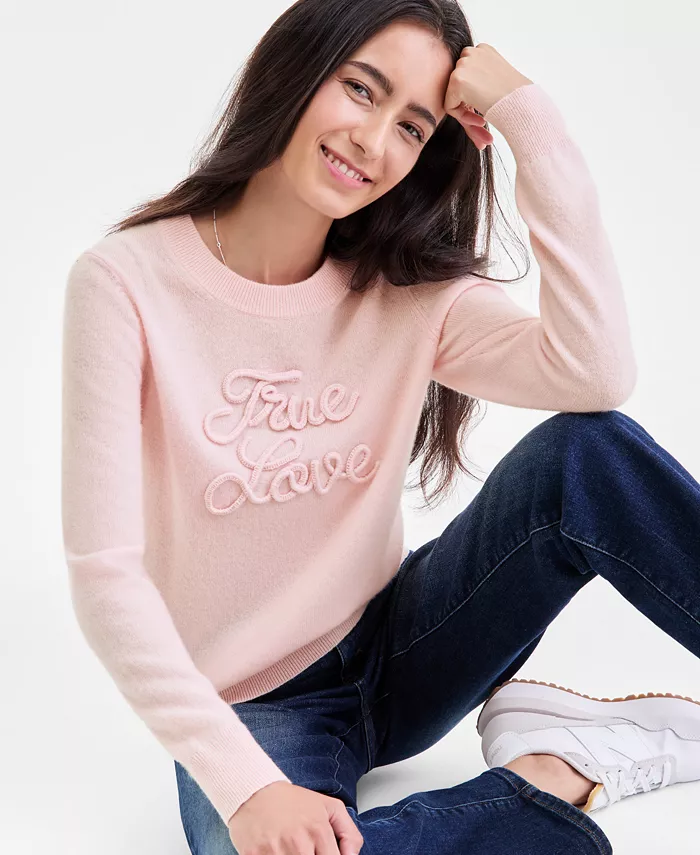 Женский свитер с вышивкой «Любовь» из 100% кашемира Charter Club, розовый
Женский свитер с вышивкой «Любовь» из 100% кашемира Charter Club, розовый