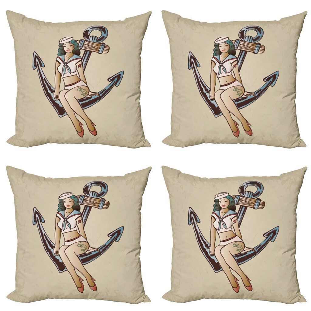 ABAKUHAUS Набор чехлов для подушек с якорем (4 предмета), мотив Sailor Girl, современная двусторонняя цифровая печать, 50 x 50 см, многоцветный
ABAKUHAUS Набор чехлов для подушек с якорем (4 предмета), мотив Sailor Girl, современная двусторонняя цифровая печать, 50 x 50 см, многоцветный