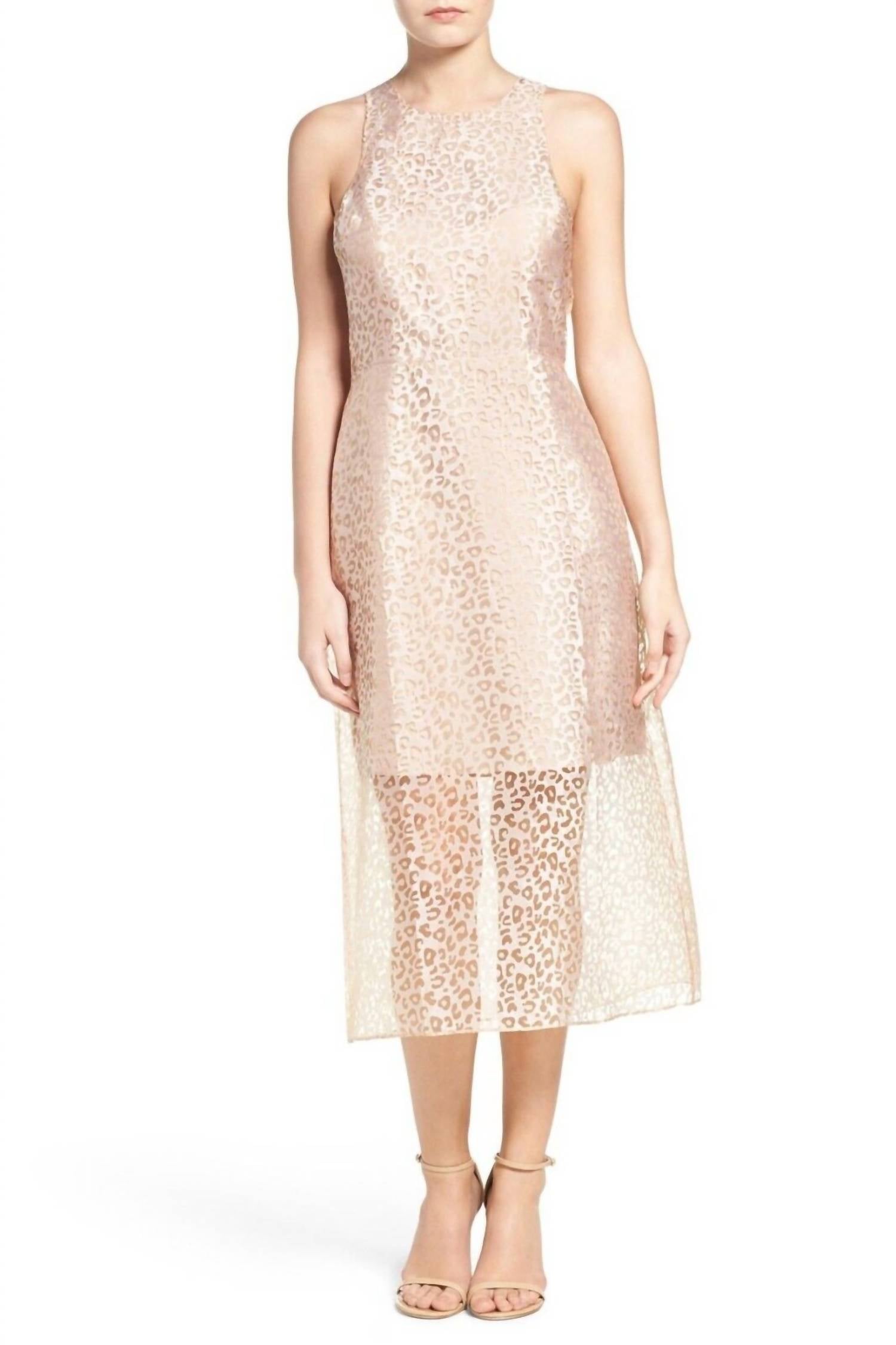 Платье-миди без рукавов с леопардовым принтом бежевого цвета Ali & Jay 
Платье-миди без рукавов с леопардовым принтом бежевого цвета Ali & Jay