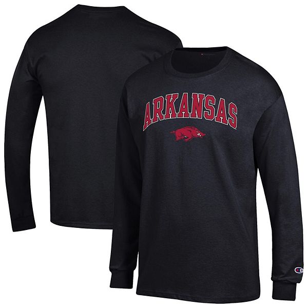 Мужская черная футболка с длинным рукавом arkansas razorbacks arch over logo 2-hit Champion
Мужская черная футболка с длинным рукавом arkansas razorbacks arch over logo 2-hit Champion