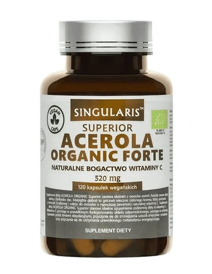 Singularis, Superior Acerola Organic Forte, Добавка , 120 капсул
Singularis, Superior Acerola Organic Forte, Добавка , 120 капсул