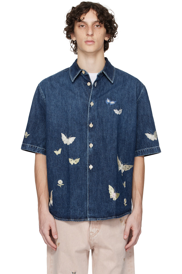 Джинговая рубашка с коротким рукавом Beyond Our Legacy, синий 
Джинговая рубашка с коротким рукавом Beyond Our Legacy, синий