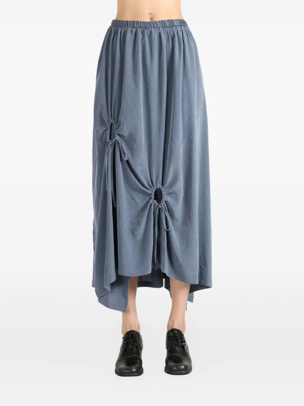 Асимметричная юбка миди с завязками Y's, синий
Асимметричная юбка миди с завязками Y's, синий