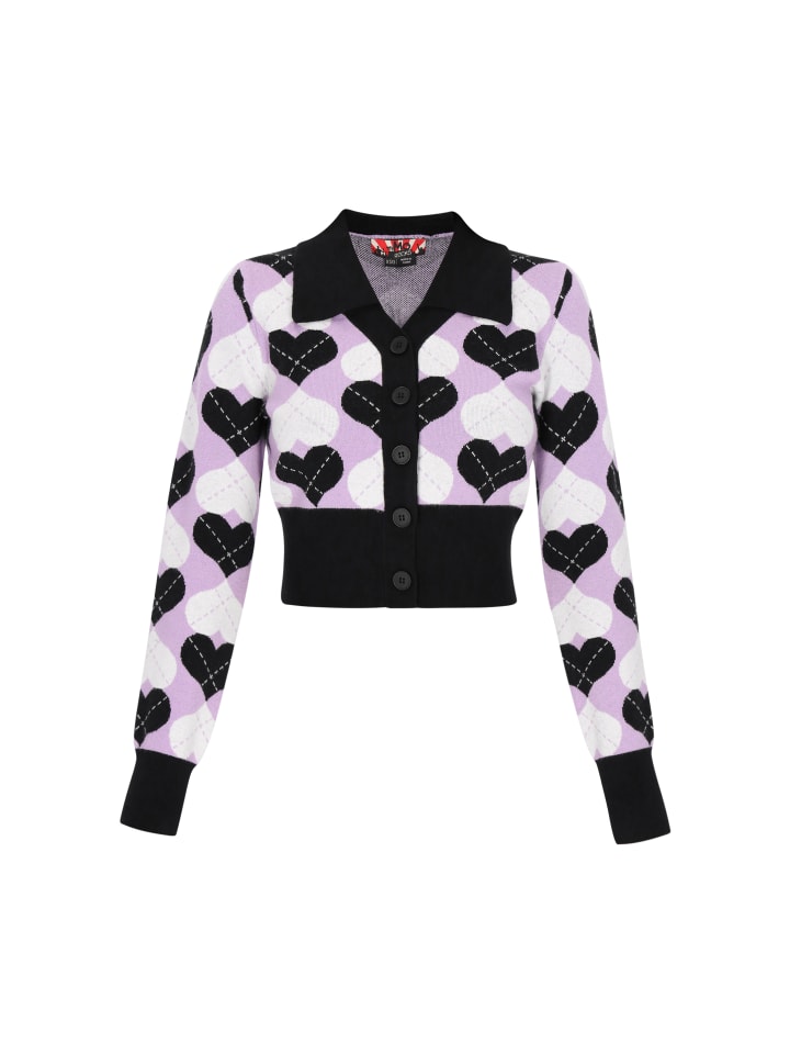 Женский кардиган черного лилового цвета myMo ROCKS
Женский кардиган черного лилового цвета myMo ROCKS