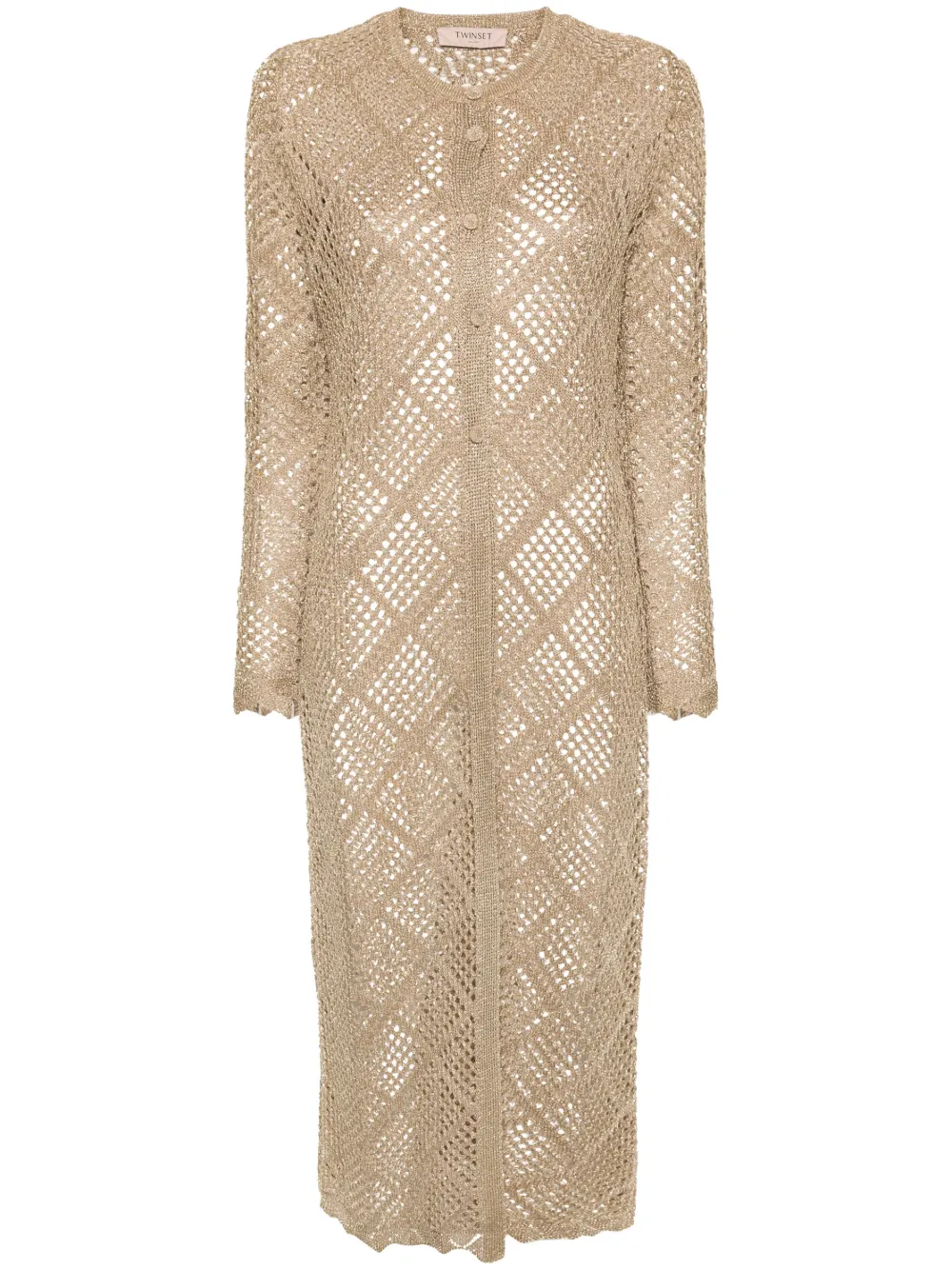 Кардиган рыхлой вязки с узором TWINSET, золотой
Кардиган рыхлой вязки с узором TWINSET, золотой