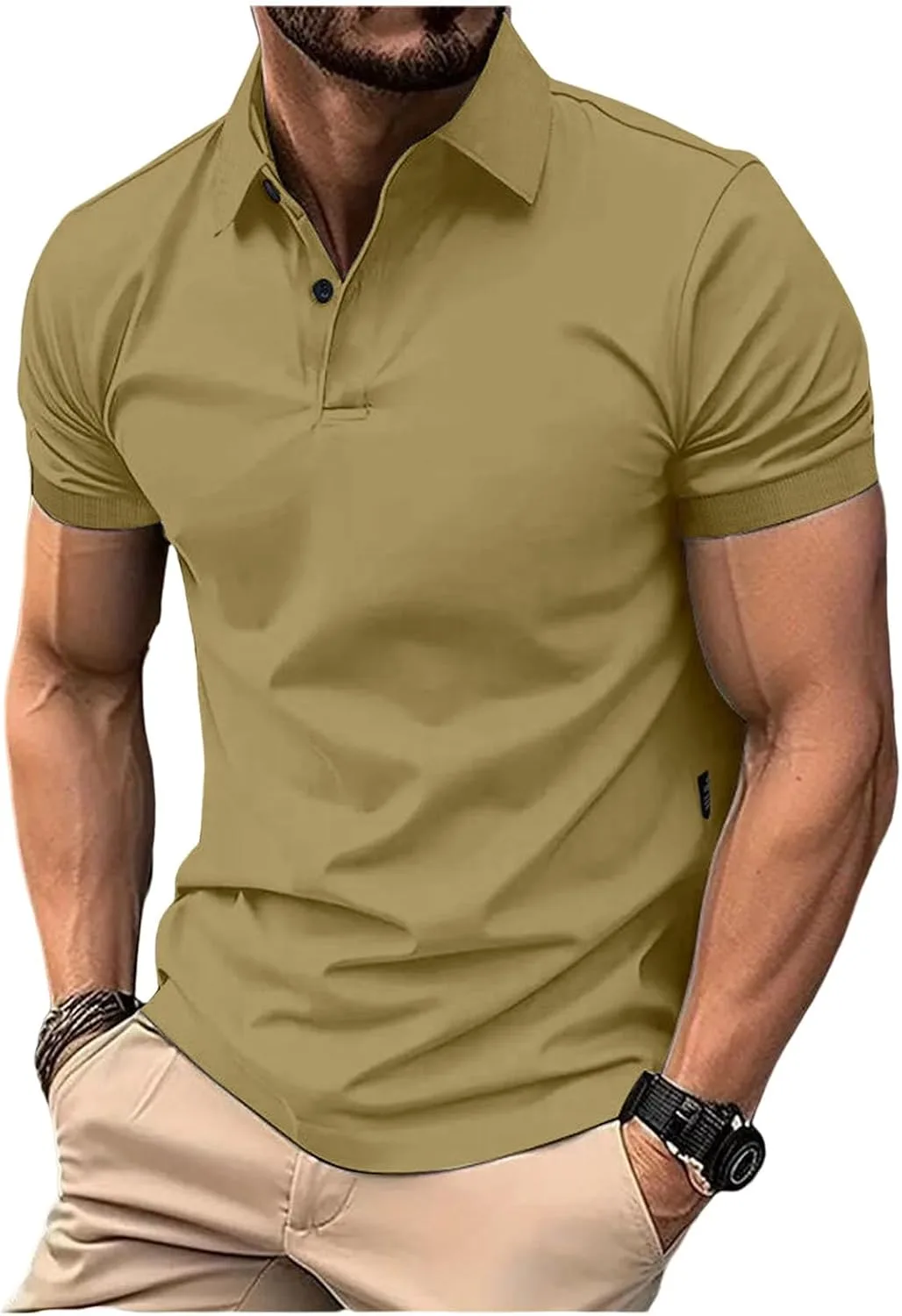 Мужская поло с коротким рукавом, классическая, однотонная, slim fit KGKQHKQ
Мужская поло с коротким рукавом, классическая, однотонная, slim fit KGKQHKQ