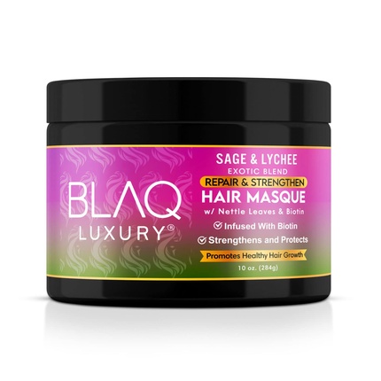 Маска для восстановления и укрепления волос «Шалфей и личи», 10 унций Blaq Luxury
Маска для восстановления и укрепления волос «Шалфей и личи», 10 унций Blaq Luxury