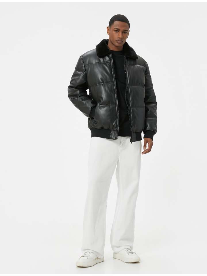 Кожаная куртка KOTON, черный
Кожаная куртка KOTON, черный