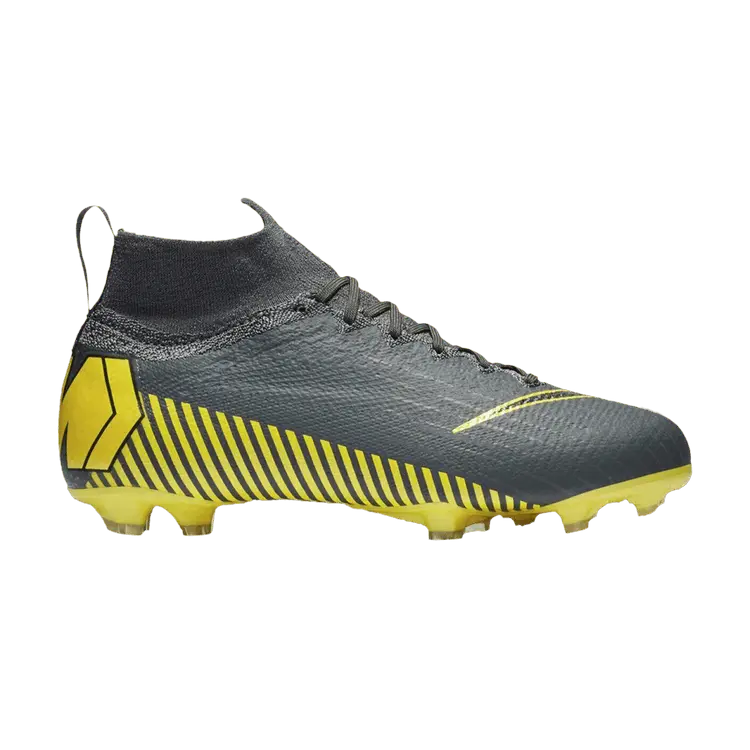 Бутсы Nike Mercurial Superfly 6 Elite FG GS 'Grey Opti Yellow', серый 
Бутсы Nike Mercurial Superfly 6 Elite FG GS 'Grey Opti Yellow', серый