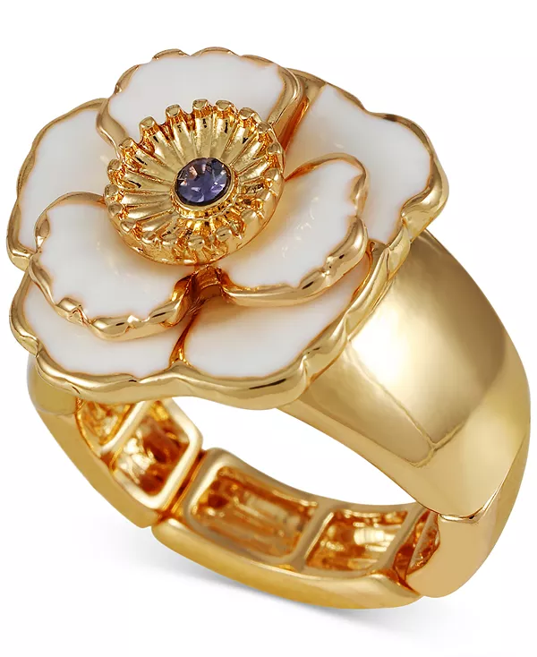 Кольцо с цветком из разноцветных камней золотистого оттенка Guess, gold
Кольцо с цветком из разноцветных камней золотистого оттенка Guess, gold