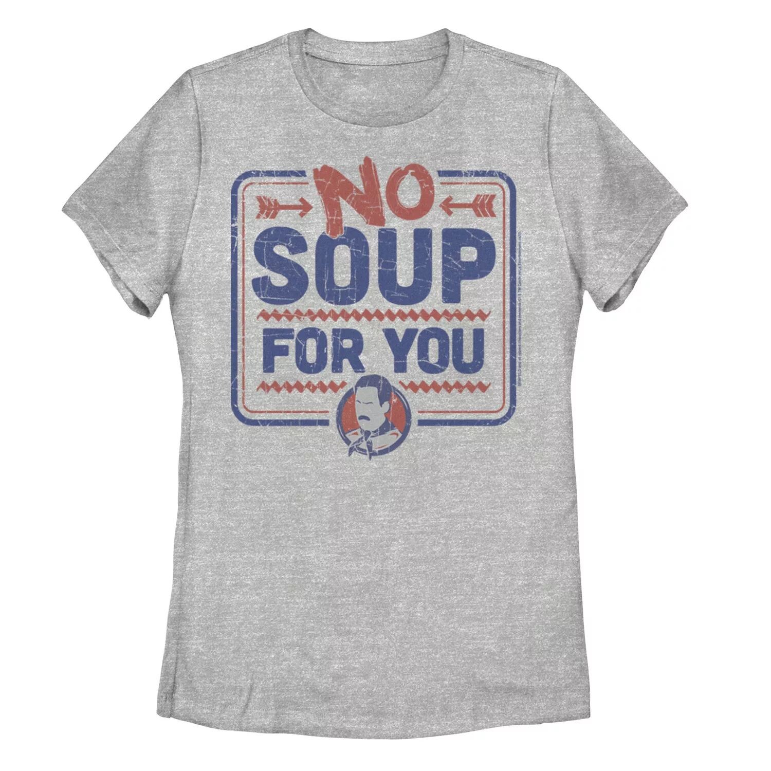 Юниорская футболка Seinfeld No Soup For You с потертым плакатом Licensed Character
Юниорская футболка Seinfeld No Soup For You с потертым плакатом Licensed Character