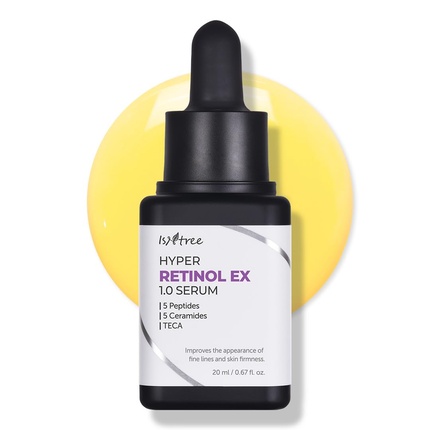 Сыворотка ISNTREE Hyper Retinol EX 1.0 20 мл с 5 пептидами и 5 керамидами помогает уменьшить мелкие морщины
Сыворотка ISNTREE Hyper Retinol EX 1.0 20 мл с 5 пептидами и 5 керамидами помогает уменьшить мелкие морщины