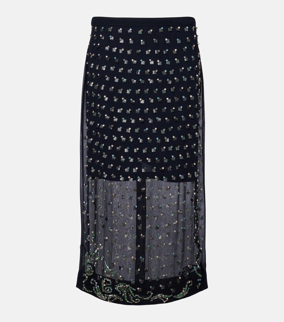 Юбка миди с декором Dries Van Noten, темно-синий
Юбка миди с декором Dries Van Noten, темно-синий