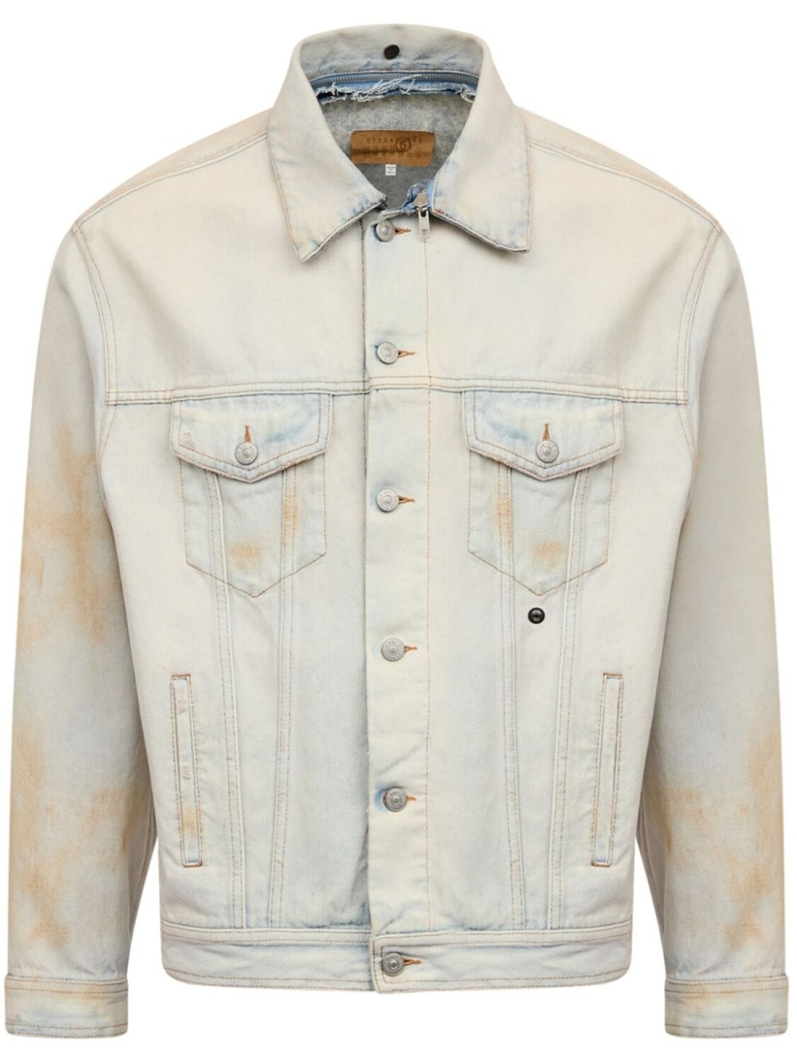 Джинсовая куртка с эффектом потертости MM6 Maison Margiela, нейтральный цвет
Джинсовая куртка с эффектом потертости MM6 Maison Margiela, нейтральный цвет