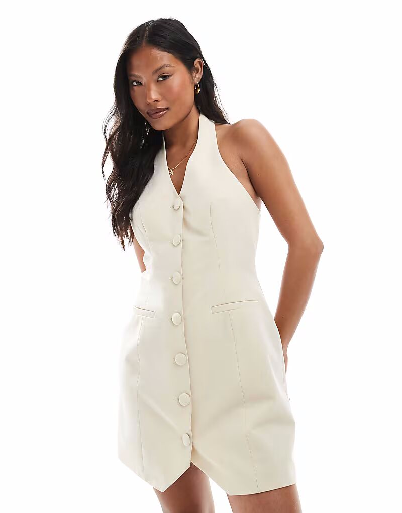 Miss Selfridge Petite мини-платье с бретельками через шею, кремового цвета
Miss Selfridge Petite мини-платье с бретельками через шею, кремового цвета