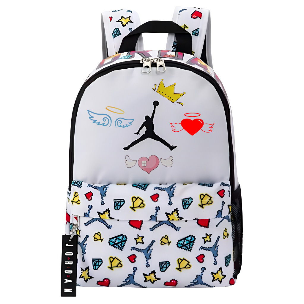 Jordan Полиэстеровый рюкзак женский белый, Crown and Heart
Jordan Полиэстеровый рюкзак женский белый, Crown and Heart