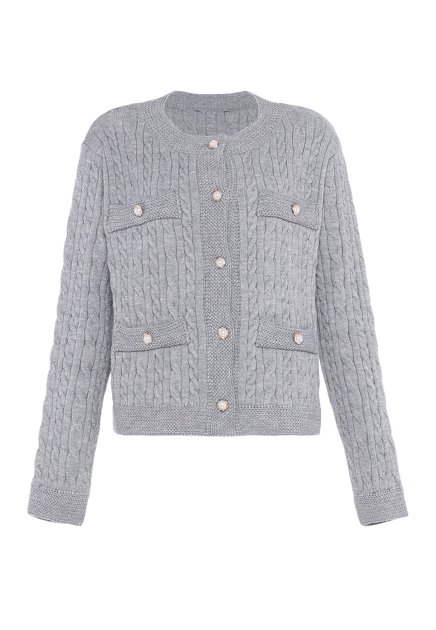Вязаный кардиган faina, светло-серый
Вязаный кардиган faina, светло-серый