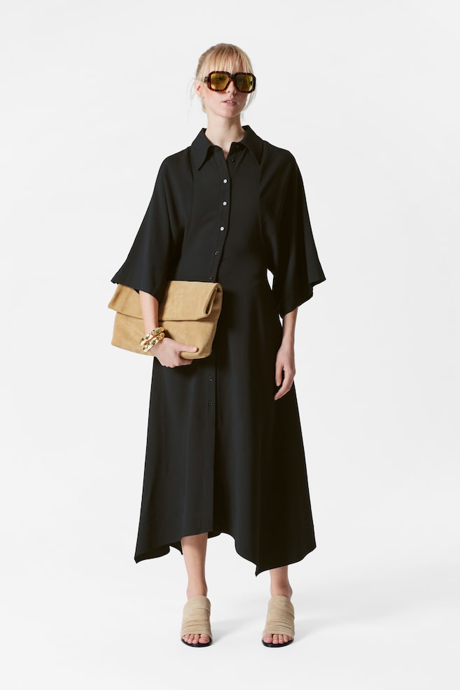 Платье-Рубашка миди & Other Stories, черный
Платье-Рубашка миди & Other Stories, черный