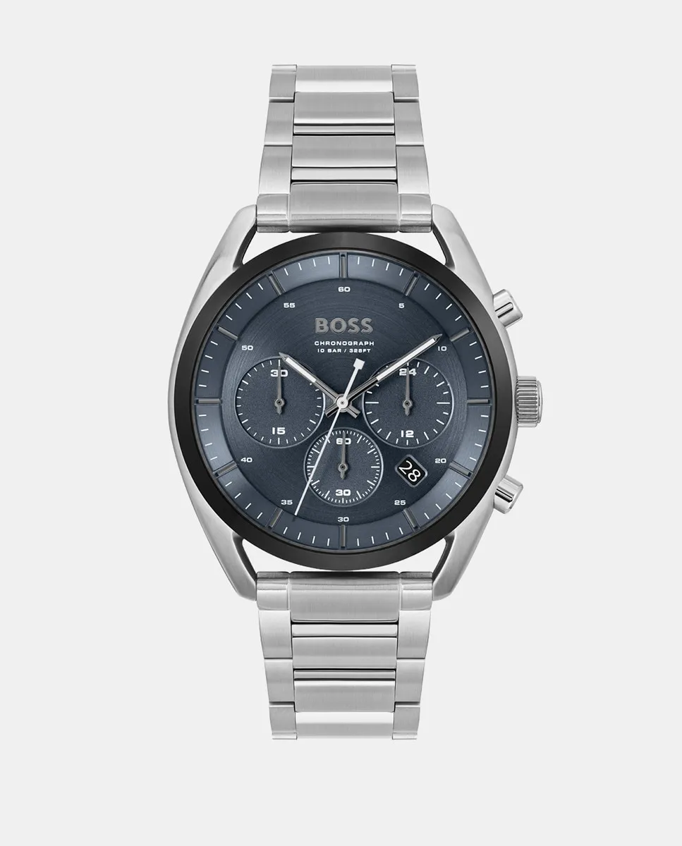 Топ 1514093 Мужские часы Стальной хронограф Boss, серебряный 
Топ 1514093 Мужские часы Стальной хронограф Boss, серебряный