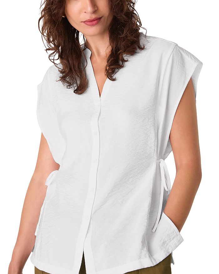 Блузка с пуговицами и завязками по бокам Whistles, белый
Блузка с пуговицами и завязками по бокам Whistles, белый