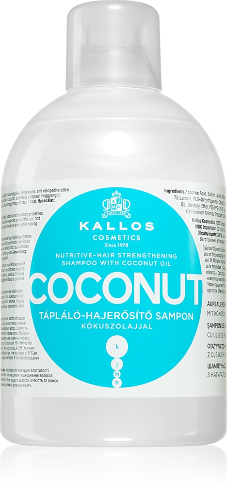 Профессиональный кокосовый шампунь Kjmn для поврежденных волос Kallos, 1000 мл
Профессиональный кокосовый шампунь Kjmn для поврежденных волос Kallos, 1000 мл