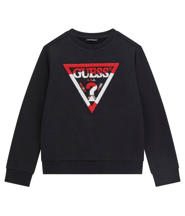 Свитшот детский Guess свободного кроя с логотипом бренда, черный
Свитшот детский Guess свободного кроя с логотипом бренда, черный