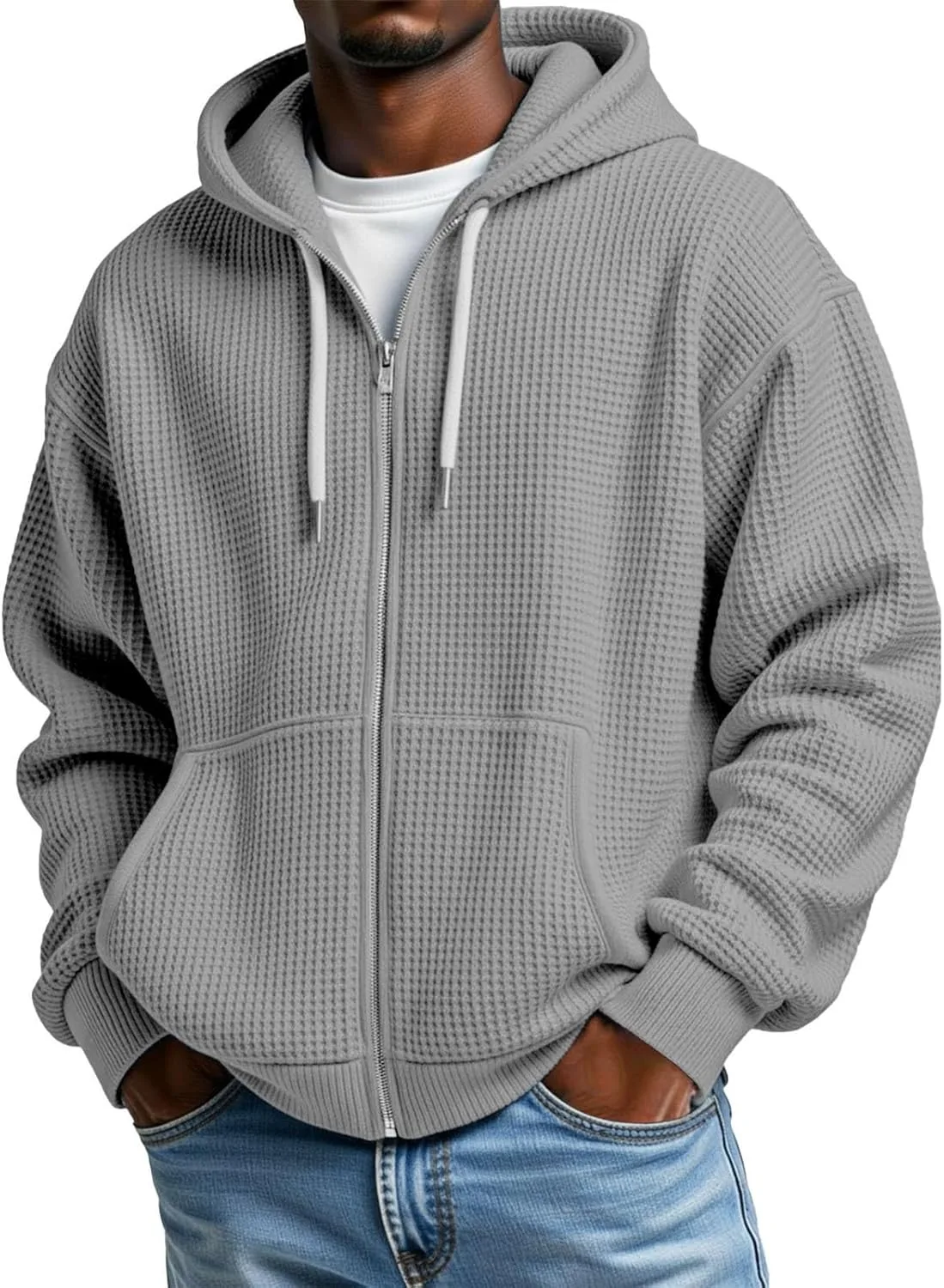 Толстовка с капюшоном Zip Up, оверсайз, из вафельной ткани
Толстовка с капюшоном Zip Up, оверсайз, из вафельной ткани