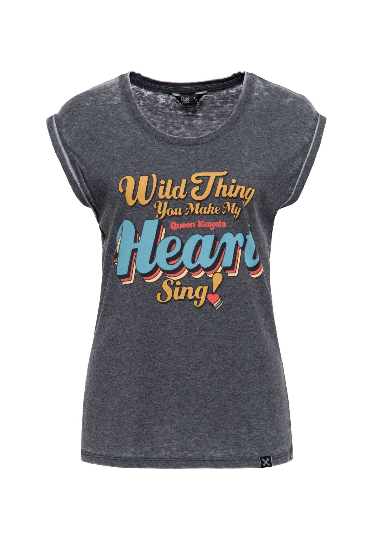 Принт на рубашке в стиле ретро Wild Thing QUEEN KEROSIN, черный
Принт на рубашке в стиле ретро Wild Thing QUEEN KEROSIN, черный