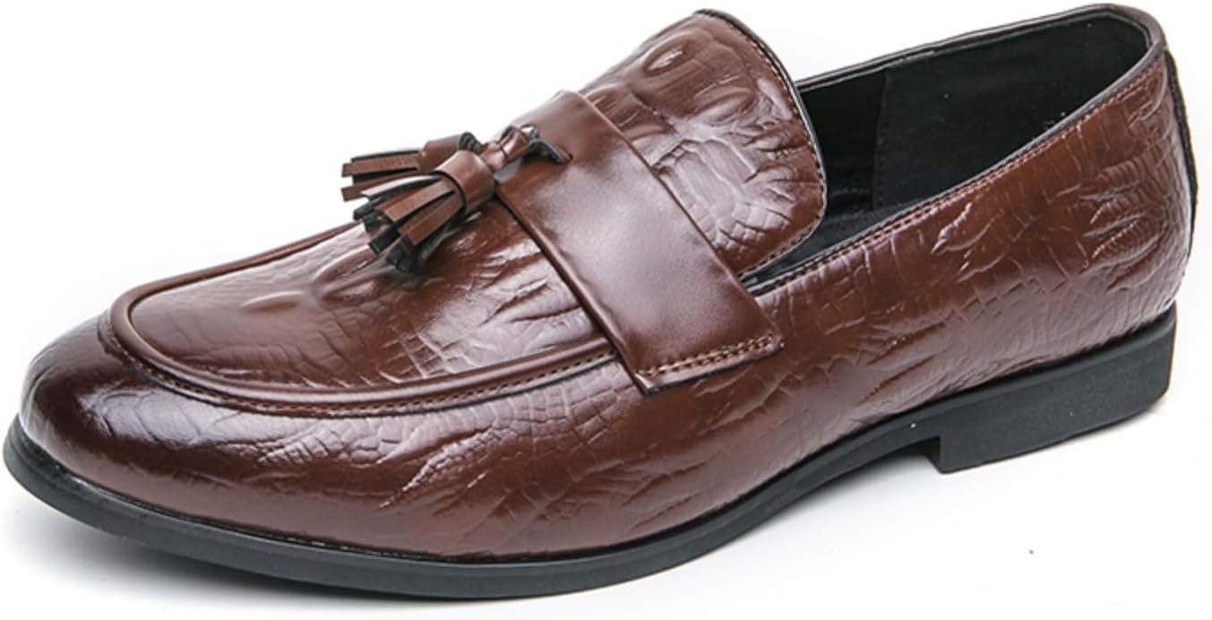 Мужские лоферы с тиснением под крокодила и кисточками, классический стиль «пенни» для формальной и повседневной носки- легко стильные и вечные Aokisx, коричневый
Мужские лоферы с тиснением под крокодила и кисточками, классический стиль «пенни» для формальной и повседневной носки- легко стильные и вечные Aokisx, коричневый