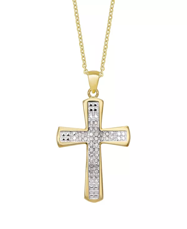 Позолоченное ожерелье с подвеской-крестом и бриллиантовым акцентом Macy'S, gold
Позолоченное ожерелье с подвеской-крестом и бриллиантовым акцентом Macy'S, gold