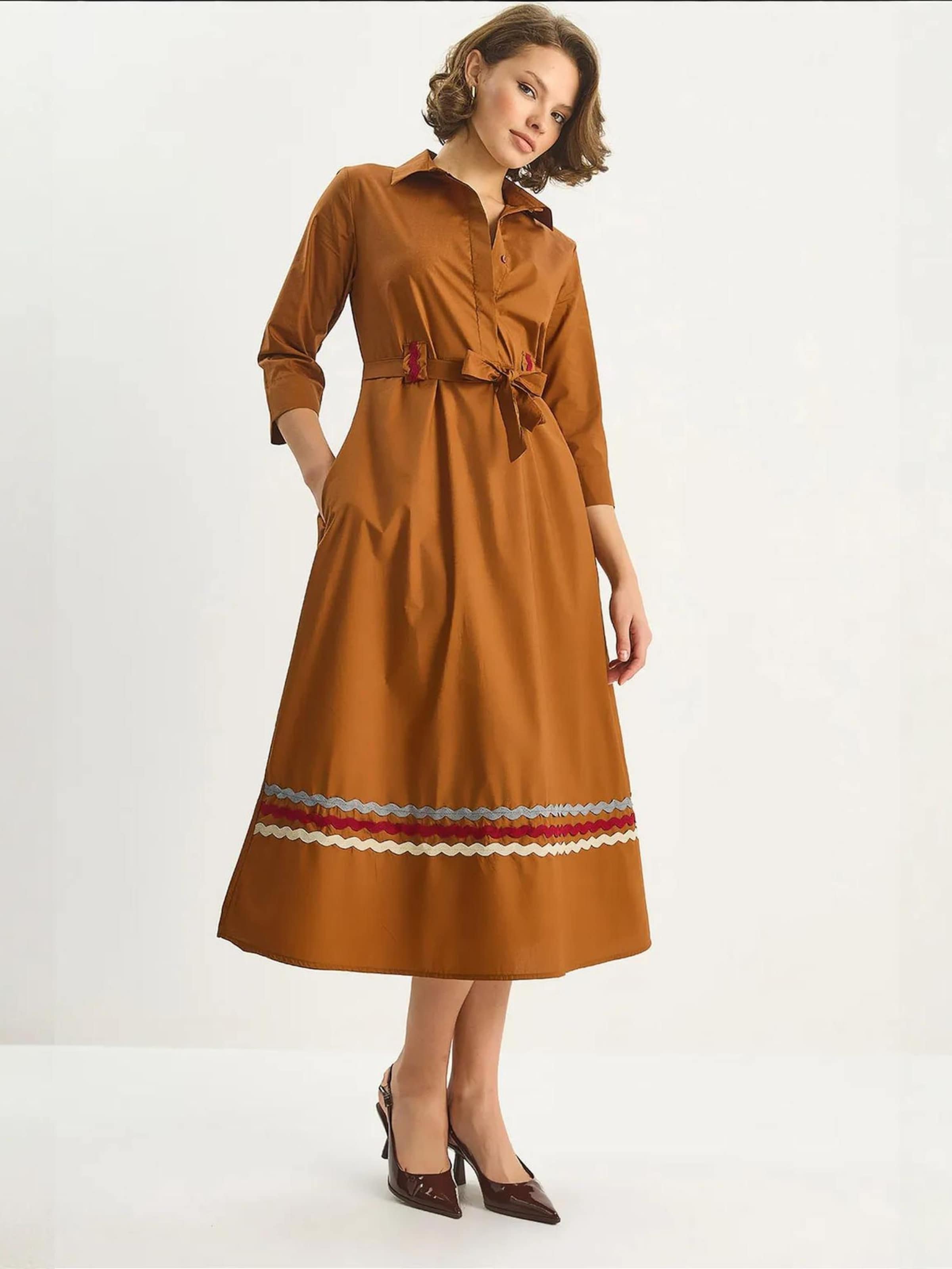 Bianco Lucci Рубашка-платье в коричневом цвете
Bianco Lucci Рубашка-платье в коричневом цвете