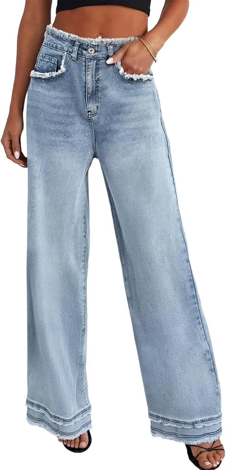 Женские джинсы Wide Leg с высокой талией, свободные, с эффектом потертости LBDLONGBIDA
Женские джинсы Wide Leg с высокой талией, свободные, с эффектом потертости LBDLONGBIDA