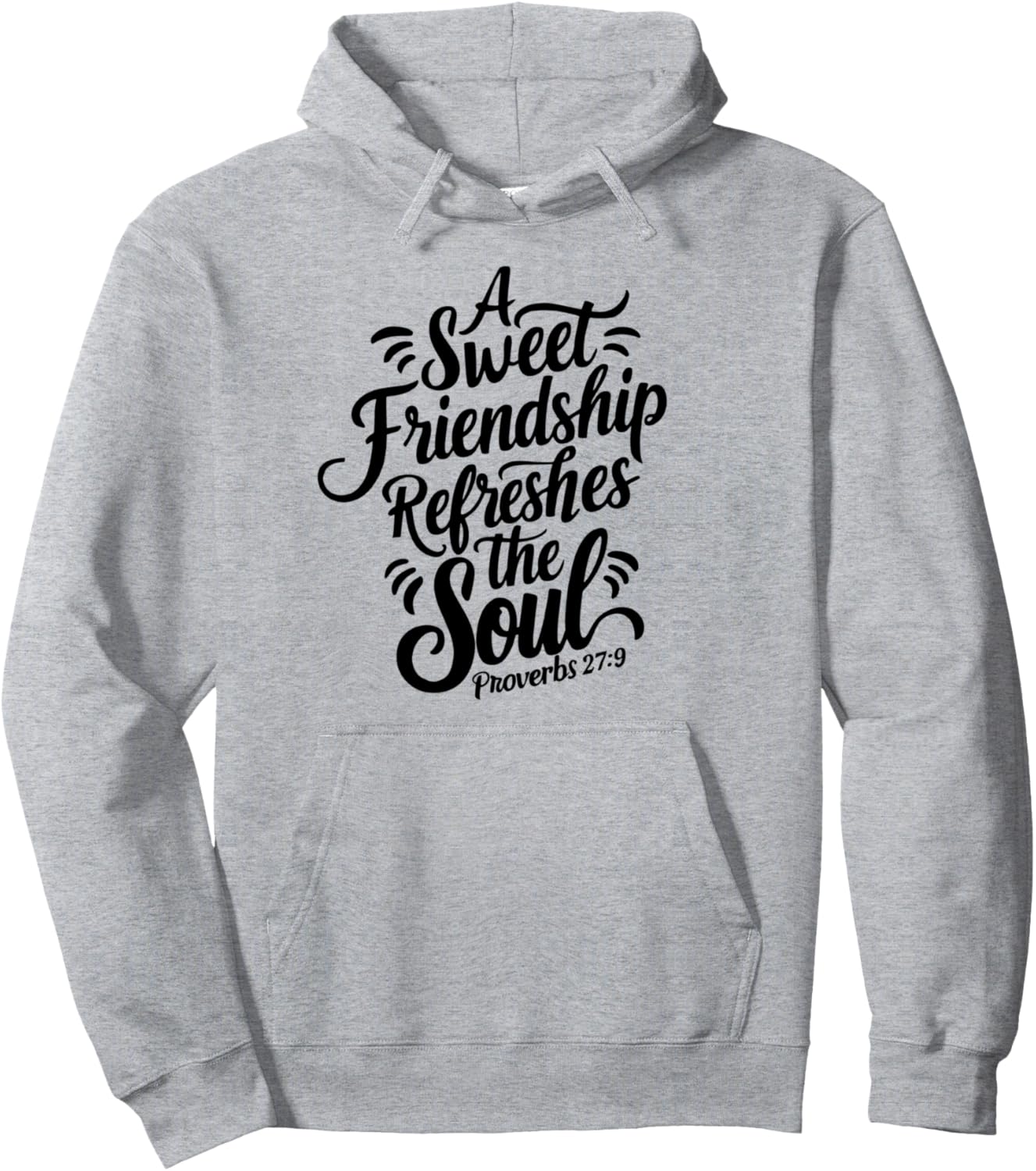 Толстовка с надписью «Нежная дружба освежает душу» (A Sweet Friendship Refreshes Soul), серая Scripture Tees
Толстовка с надписью «Нежная дружба освежает душу» (A Sweet Friendship Refreshes Soul), серая Scripture Tees