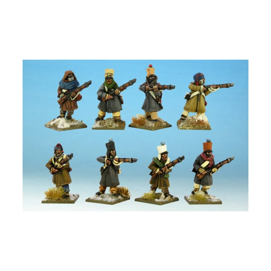 Французские стрелки (зима 1812 г.), Muskets & Tomahawks - Napoleonic War Miniatures (28mm)
Французские стрелки (зима 1812 г.), Muskets & Tomahawks - Napoleonic War Miniatures (28mm)