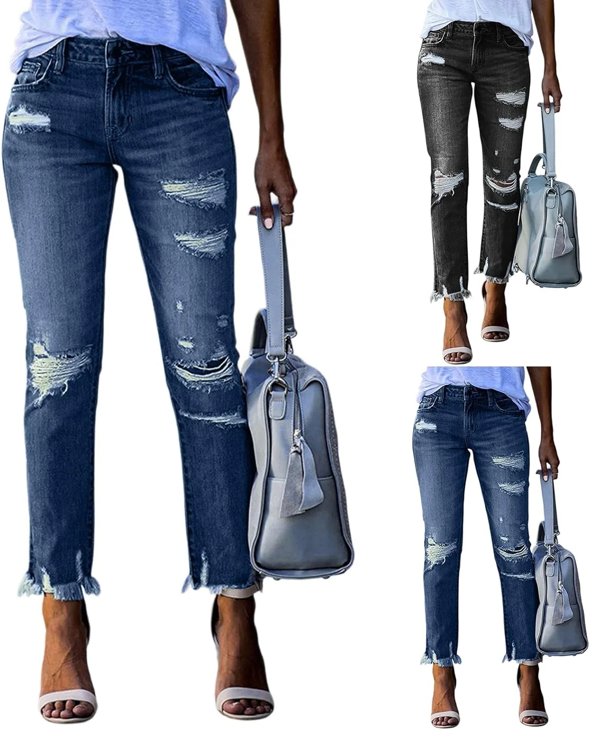 Скинни джинсы для женщин mid rise с потертостями straight leg, стрейч, raw hem
Скинни джинсы для женщин mid rise с потертостями straight leg, стрейч, raw hem