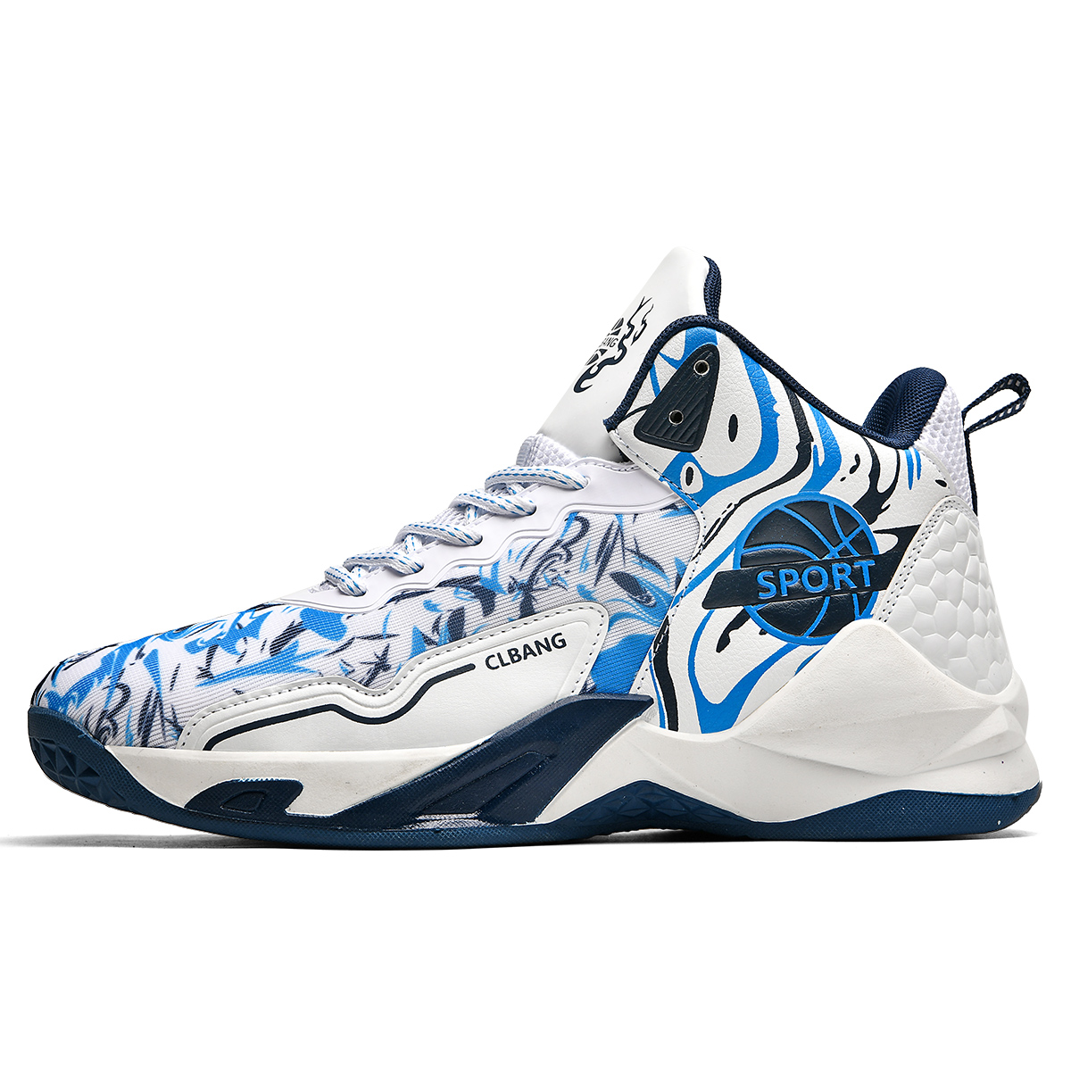 Wooden Rabbit Скользоустойчивые баскетбольные кроссовки унисекс с высоким верхом бело-голубые, цвет White Blue
Wooden Rabbit Скользоустойчивые баскетбольные кроссовки унисекс с высоким верхом бело-голубые, цвет White Blue