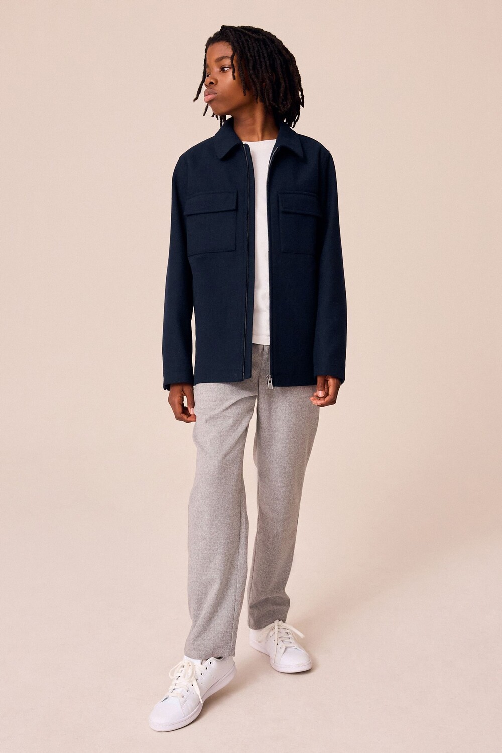 Умная куртка из смеси шерсти (3 16 лет) Next, синий 
Умная куртка из смеси шерсти (3 16 лет) Next, синий