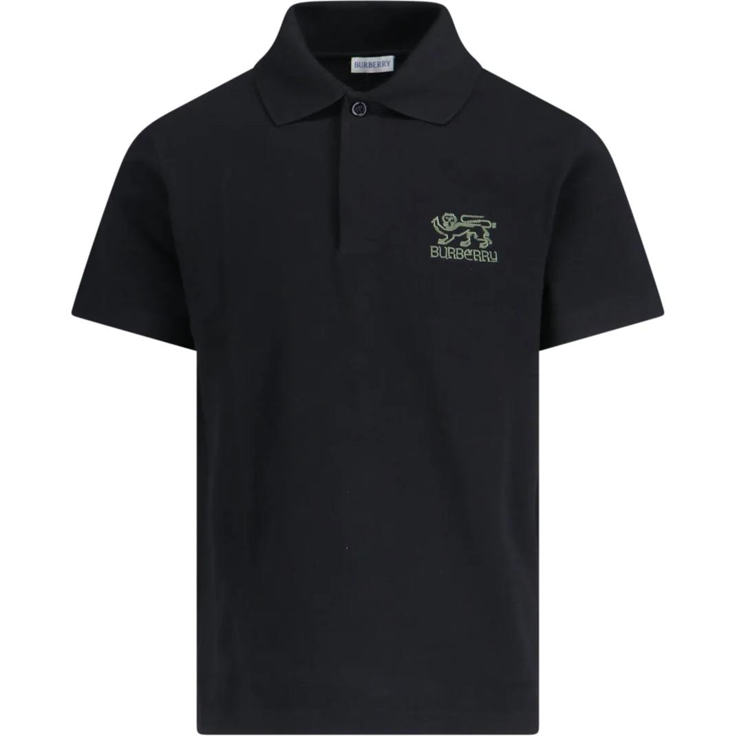 Поло с вышитым логотипом Burberry, черный
Поло с вышитым логотипом Burberry, черный