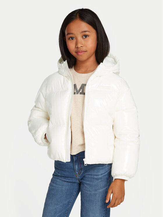 Пуховик стандартного кроя Tommy Hilfiger, экрю 
Пуховик стандартного кроя Tommy Hilfiger, экрю