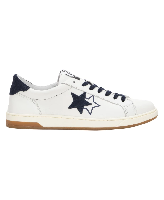 Белые кожаные кроссовки с синими деталями 2Star, белый
Белые кожаные кроссовки с синими деталями 2Star, белый