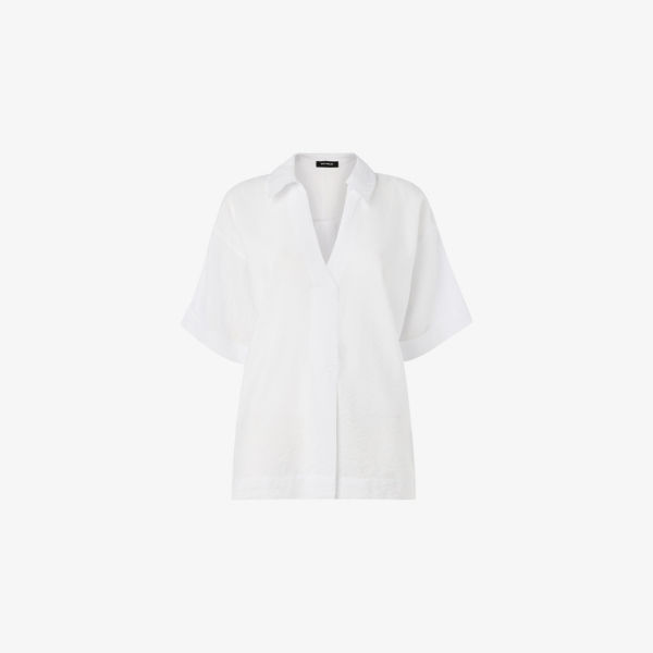 Рубашка Whistles с V-образным вырезом, белый
Рубашка Whistles с V-образным вырезом, белый