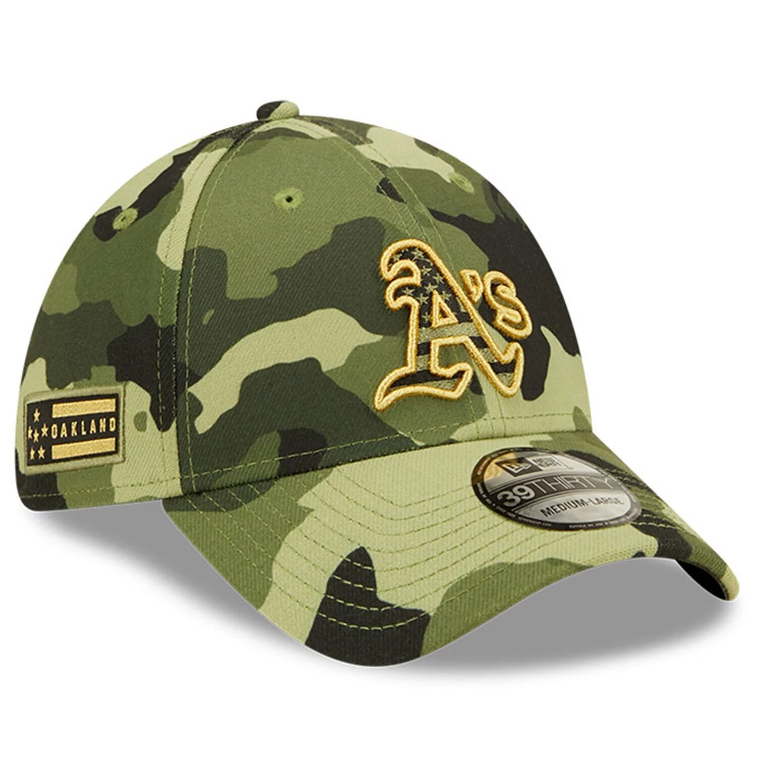 Мужская камуфляжная мужская кепка New Era Oakland Athletics ко Дню вооруженных сил 2022 39THIRTY Flex.
Мужская камуфляжная мужская кепка New Era Oakland Athletics ко Дню вооруженных сил 2022 39THIRTY Flex.