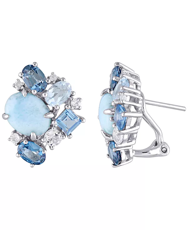 Серьги-Гвоздики с ларимаром (6-3/8 карата, tw) и разноцветными топазами (4-1/2 карата, tw) из стерлингового серебра Macy'S, larimar
Серьги-Гвоздики с ларимаром (6-3/8 карата, tw) и разноцветными топазами (4-1/2 карата, tw) из стерлингового серебра Macy'S, larimar