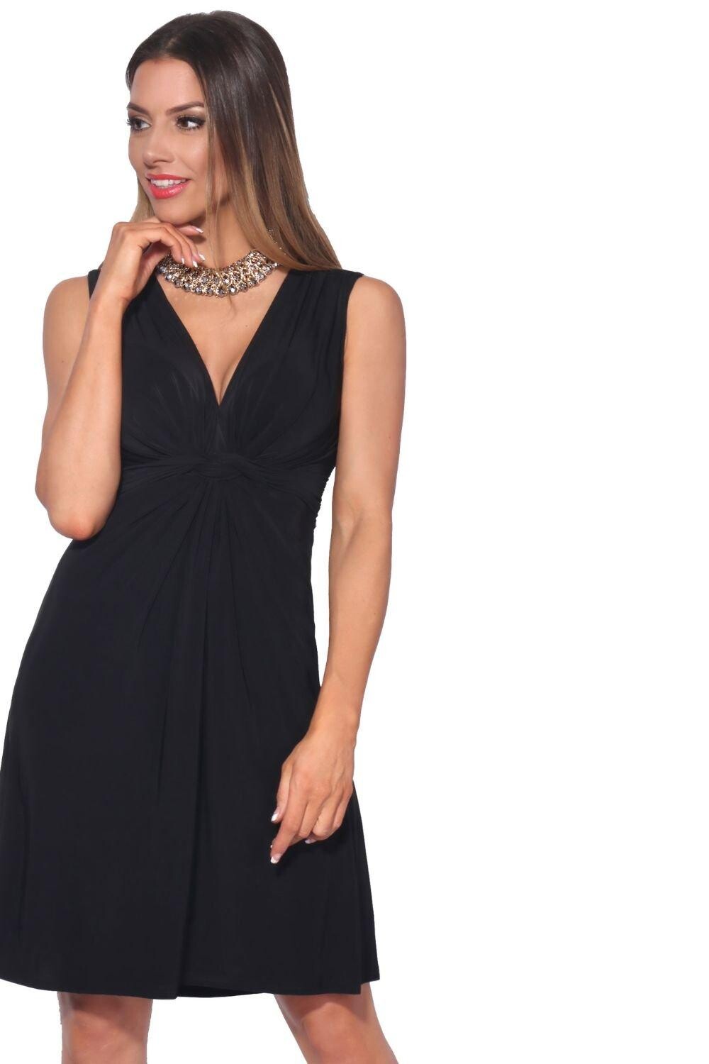 Платье с V-образным вырезом и завязкой спереди с узлом спереди KRISP, черный
Платье с V-образным вырезом и завязкой спереди с узлом спереди KRISP, черный