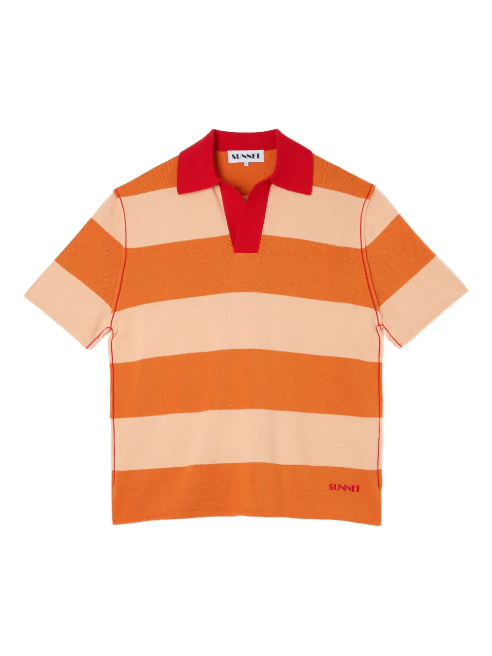 Полосатая рубашка поло с короткими рукавами Sunnei, оранжевый
Полосатая рубашка поло с короткими рукавами Sunnei, оранжевый
