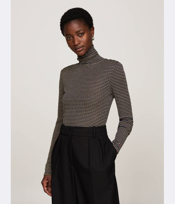 Водолазка женская Tommy Hilfiger из вискозы в полоску, черно-золотой
Водолазка женская Tommy Hilfiger из вискозы в полоску, черно-золотой