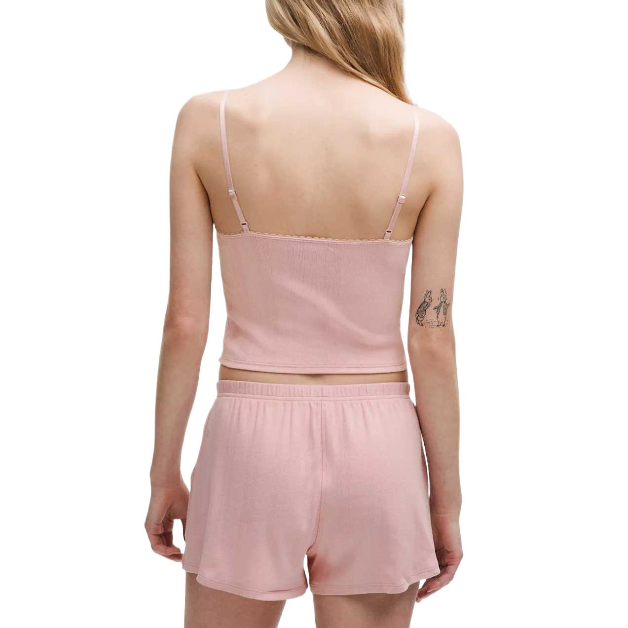 Хлопковая майка-ками Pointelle Lululemon, розовый
Хлопковая майка-ками Pointelle Lululemon, розовый