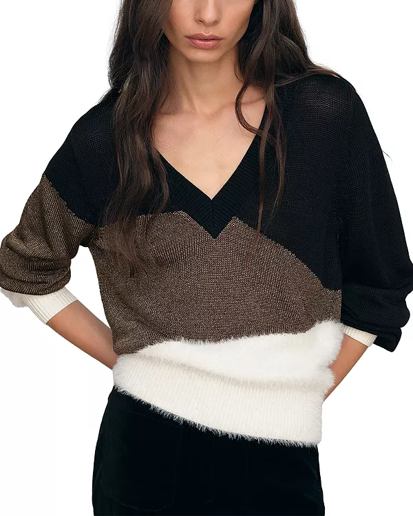 Свитер с металлическим узором Reiss, черный
Свитер с металлическим узором Reiss, черный